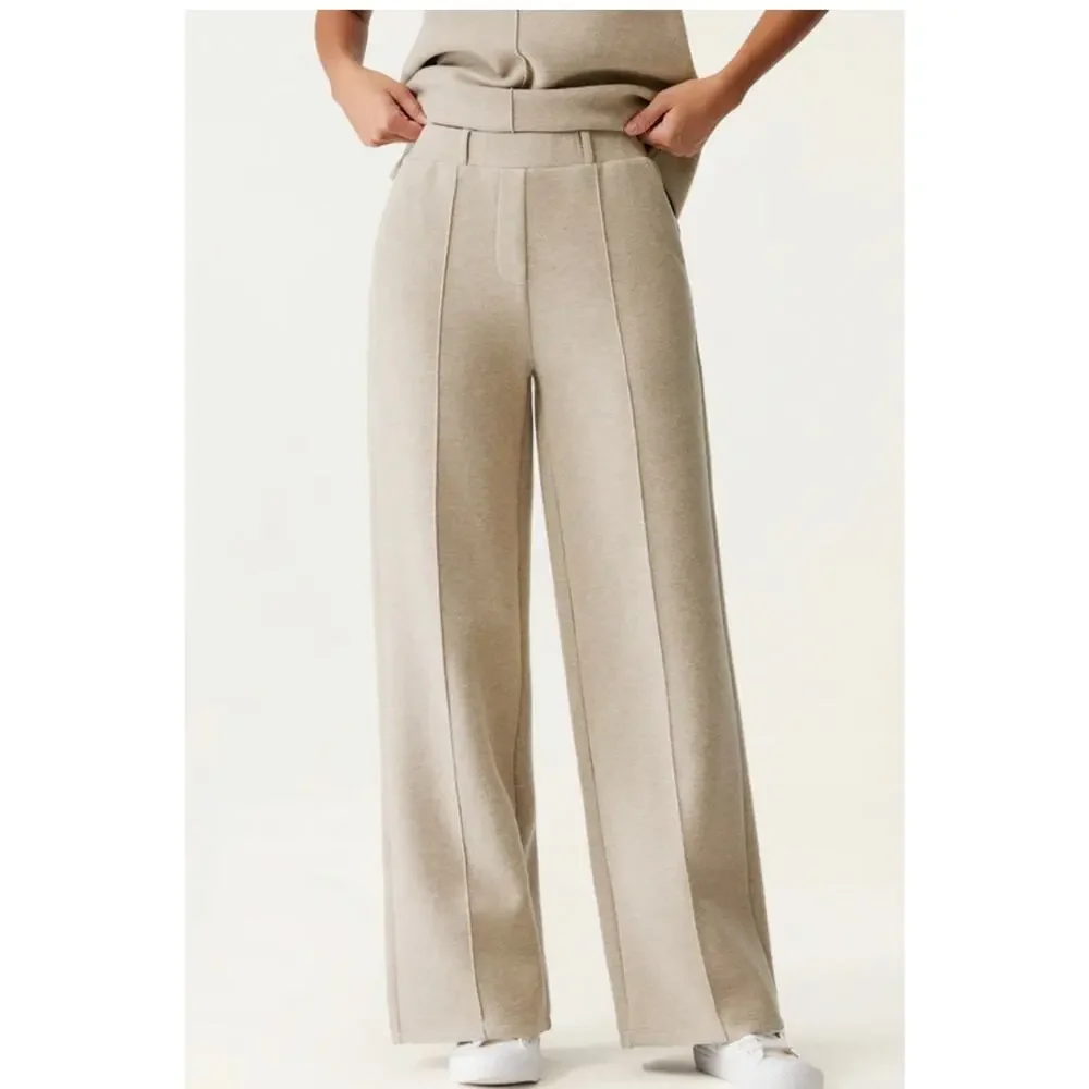 New OGL FuzzLuxe 2Pcs Set Split Hem Top & High Waisted Straight Leg Pant Small - Picture 2 of 8